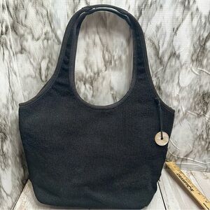 The Sak Large Black Knit Hobo Purse Tote Bag Carry All Everyday Slouchy